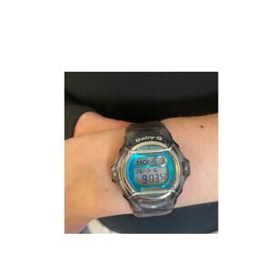 Casio Baby G Shock Grey transparent blue Digital dial Quartz Watch